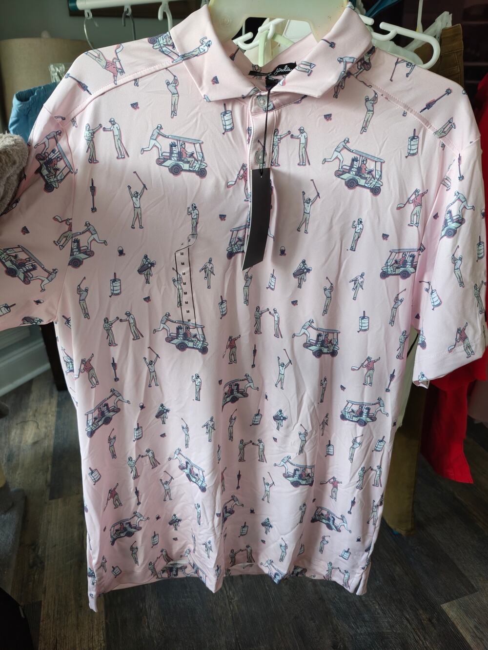 Bad Birdie Men's The Boys Core Performance Golf Polo sz M retail $88